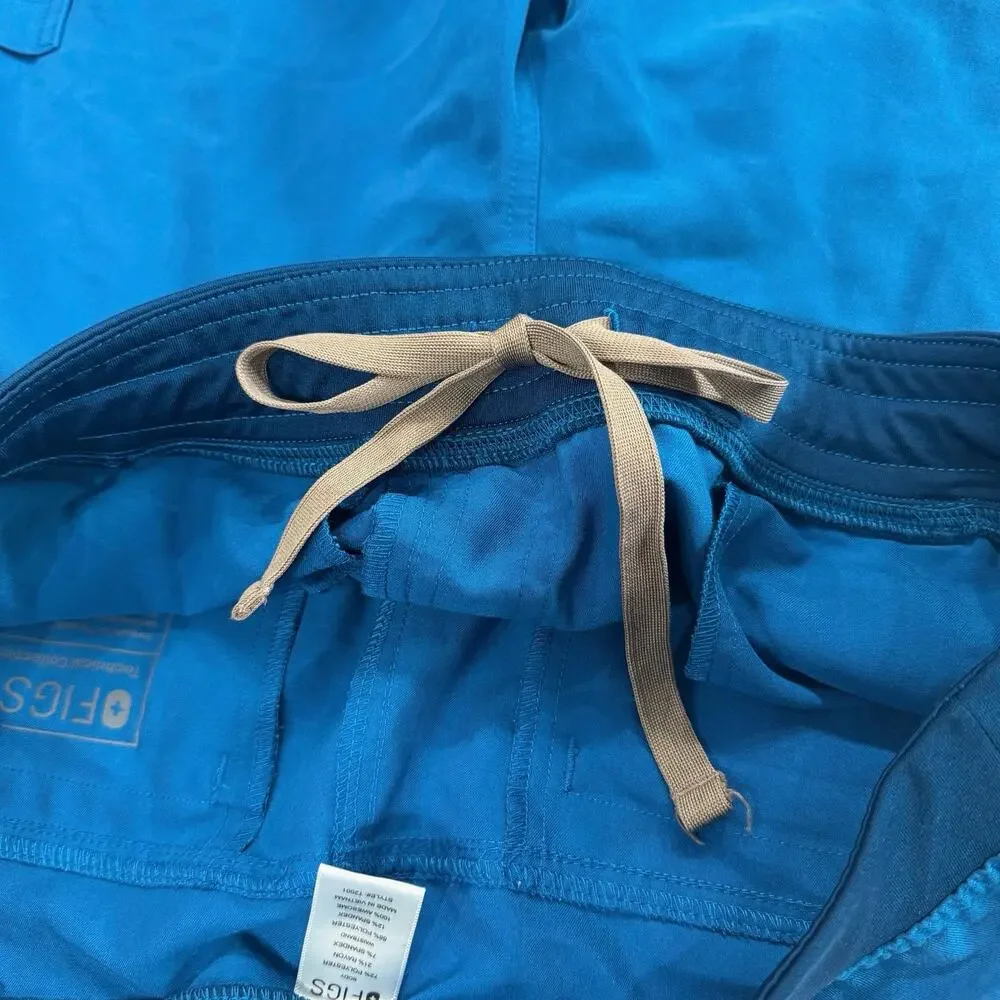 NWOT FIGS Technical Collection Men's Axim Cargo Scrub Pants Blue Size L